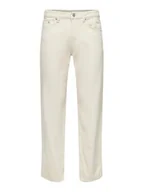 Spodnie męskie - Only & Sons Jeansy 22025917 Biały Loose Fit - miniaturka - grafika 1