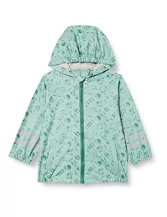 Kurtki i płaszcze dla chłopców - Playshoes Dziecięca kurtka przeciwdeszczowa ze zwierzętami leśnymi, uniseks, zielona, 98, zielony, 98 - grafika 1