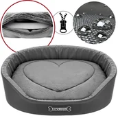 Legowiska dla psów - Legowisko dla psa kota WODOODPORNE posłanie z pokrowcem ZAMEK kojec M 60x50 - miniaturka - grafika 1