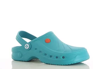 Oxypas Safety Jogger chodaki dla kobiet  lekkie buty ochronne dla mężczyzn, idealne do szpitala, kuchni lub ogrodu, antypoślizgowe i amortyzujące, buty teatralne, UK 2,5/3,5 EU 35/36, Sonic Electric Green SONIC ELECTRIC GREEN 35/36 UK - Skarpetki dla dzieci - miniaturka - grafika 1