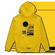 Odzież do sportów motorowych - Bluza z kapturem Mitsubishi Lancer EVO 8 żółta-XXL - miniaturka - grafika 1