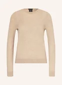 Swetry damskie - Boss Sweter Ferpina beige - BOSS - miniaturka - grafika 1