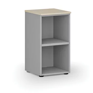 Regał biurowy PRIMO GRAY, 740 x 400 x 420 mm, szary/brzoza - Regały biurowe - miniaturka - grafika 1