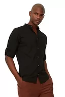 Koszule męskie - Trendyol Męska koszula dla mężczyzn Collar Bengalin Kuplu Super Slim Fit, S - miniaturka - grafika 1