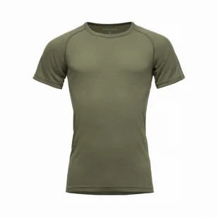 Męska koszulka Devold Lauparen Merino 190 Base Tee Man Rozmiar: XXL / Kolor: zielony - Koszulki sportowe męskie - miniaturka - grafika 1