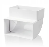 Akcesoria do wentylacji i klimatyzacji - Vents Group Kolanko wentylacyjne pionowe 110x54mm tworzywo 90 st. 060 060 - miniaturka - grafika 1