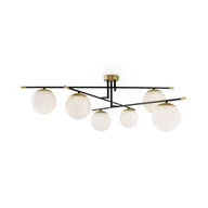 Lampy sufitowe - Lampa sufitowa wisząca Nostalgia mosiężno-złota 6xE14x40W wym: 35 x 115 x 115 cm szkło Maytoni - miniaturka - grafika 1