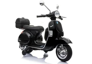 Skuter na Akumulator Vespa Czarny LEAN CARS - Pojazdy elektryczne dla dzieci - miniaturka - grafika 1