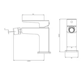 Baterie bidetowe - Omnires PM7420GR PM7420GR PARMA bateria bidetowa grafit - miniaturka - grafika 1