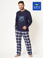 Piżamy damskie - Piżama męska KEY MNS-412 B24 granatowa XL - miniaturka - grafika 1
