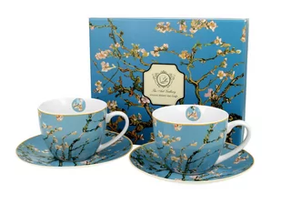 Filiżanki do  kawy i herbaty porcelanowe ze spodkami DUO Almond Blossom Vincent Van Gogh 280 ml 2 szt - Filiżanki - miniaturka - grafika 1