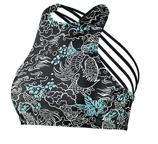 Beco bikini B Cup bikini damska koszulka na szyję, z krzyżowymi ramiączkami spaghetti, wyjmowane podkładki, 38 - Stroje kąpielowe - miniaturka - grafika 1