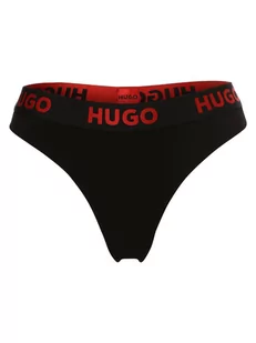 HUGO - Stringi damskie, czarny - Majtki damskie - miniaturka - grafika 1