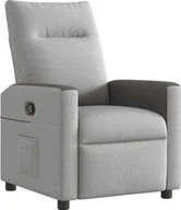 Fotele - Fotel rozkładany, szary, obity tkaniną - miniaturka - grafika 1