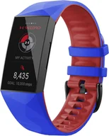 Akcesoria do smartwatchy - PASEK DO ZEGARKA FITBIT Charge 3/4 NIEBIESKI SILIKON WODOODPORNY - miniaturka - grafika 1