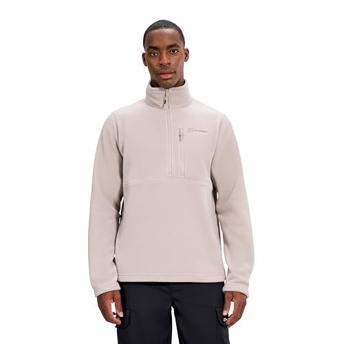 Berghaus Męska kurtka polarowa Prism Polartec z zamkiem do połowy, szarobrązowa, S