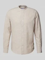 Koszule męskie - Koszula lniana o kroju slim fit ze stójką model ‘CAIDEN’ - miniaturka - grafika 1