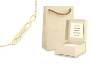 Biżuteria dla dzieci - ZŁOTA BRANSOLETKA NIESKOŃCZONOŚĆ GRAWER 333 - miniaturka - grafika 1