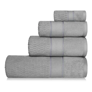 Szary Ręcznik Welurowy Velvet 50x90 100% bawełna Kąpielowy Szybkoschnący - Ręczniki - miniaturka - grafika 1
