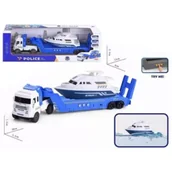 Samochody i pojazdy dla dzieci - Auto z przyczepą + motorówka dźwięk Madej - miniaturka - grafika 1