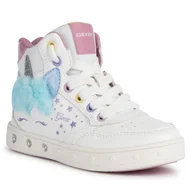 Buty dla dziewczynek - Sneakersy Geox J Skylin Girl J368WC 054AS C0653 M Biały - miniaturka - grafika 1