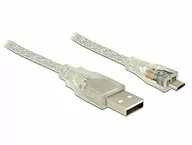 Kable USB - Delock Kabel USB A-&gt Micro-B St/St 1.00m transparent 83898 - miniaturka - grafika 1