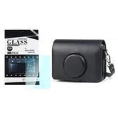 Torby fotograficzne i futerały - Pokrowiec LOVEINSTANT 2w1 do FujiFilm Instax Mini Evo Czarny + szkło hartowane - miniaturka - grafika 1