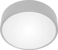 Lampy sufitowe - Lampa sufitowa Orno OVO plafon 3xE27 z mikrofalowym czujnikiem ruchu, 3x24W, szara stal, klosz szklany matowy, IP20, ? 400 - miniaturka - grafika 1