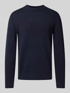 Sweter z dzianiny z okrągłym dekoltem model ‘BLAMILANO’ - Swetry męskie - miniaturka - grafika 1