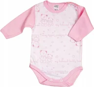 Body dla niemowląt - Body długi rękaw 100% Bawełna MISIE RÓŻ r 110 KLEKLE - miniaturka - grafika 1