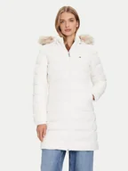 Kurtki damskie - Tommy Jeans Kurtka puchowa Essential DW0DW18864 Écru Slim Fit - miniaturka - grafika 1
