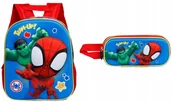 Plecaki - Plecak 3D Piórnik 3D do przedszkola Spiderman Spidey I Kumple - miniaturka - grafika 1