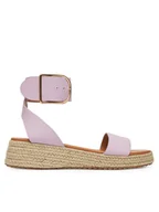 Espadryle damskie - DeeZee Espadryle QS276-1 Fioletowy - miniaturka - grafika 1