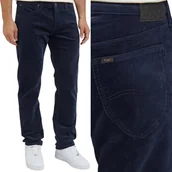 Spodnie męskie - Lee DAREN Sky Captain PROSTE GRANATOWE SPODNIE SZTRUKSY NIŻSZY STAN W42 L34 - miniaturka - grafika 1