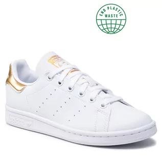 Buty sportowe damskie - Adidas Buty Stan Smith W G58184 Ftwwht/Ftwwht/Goldmt - grafika 1