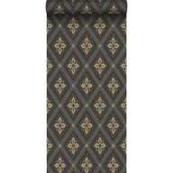 Tapety - Tapeta motyw płytek ciemny brąz - 53 cm x 10.05 m - DURO - miniaturka - grafika 1