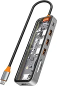 Czytniki kart pamięci - Stacja dokująca Canyon DS-13 4k 7-w-1 USB-C Space Grey (CNS-TDS13) - miniaturka - grafika 1