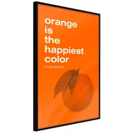 Plakaty - Plakat - Kolor pomarańczowy (rozmiar 40x60, wykończenie Rama złota z passe-partout) - miniaturka - grafika 1