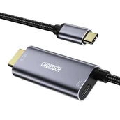 Ładowarki do telefonów - Choetech Choetech przejściówka adapter USB Typ C na HDMI 4K + USB Typ C PD do MacBook / PC 1.8m szary (XCH-M18GY) - miniaturka - grafika 1