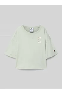 T-shirt z nadrukiem z logo - Champion - Koszulki i topy damskie - miniaturka - grafika 1