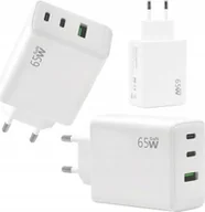 Ładowarki do telefonów - Ładowarka Vega ECOBOX ŁADOWARKA SIECIOWA PD 2xUSB-C 1xUSB  65W CZARNY  FAST CHARGE> - miniaturka - grafika 1