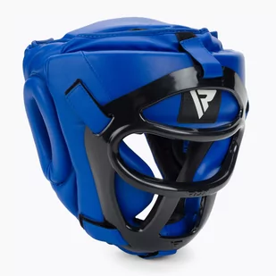 Kask bokserski RDX Guard Grill T1 blue - Ochraniacze do sportów walki - miniaturka - grafika 1