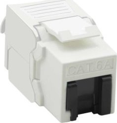 Value VALUE Cat.6A Class EA Keystone, RJ-45, nieekranowany, srebrny, beznarzędziowy, biały 26.99.0377