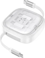 Kable USB - HOCO kabel All-in-one zwijany w zestawie z wymiennymi końcówkami PD 3A 60W U140 0,95 m biały - miniaturka - grafika 1