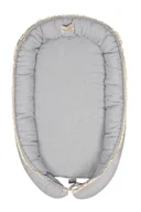 Kokony niemowlęce - Gniazdko niemowlęce Prestige Linen 55x80 szary materacyk pozycjonujący - miniaturka - grafika 1