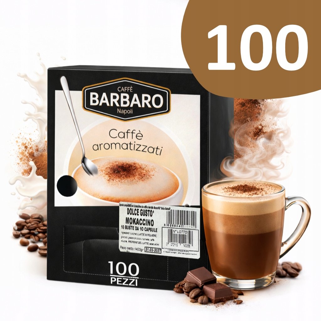 Kapsułki do Dolce Gusto Barbaro Mokaccino 100 szt. Napój Kawowo Czekoladowy