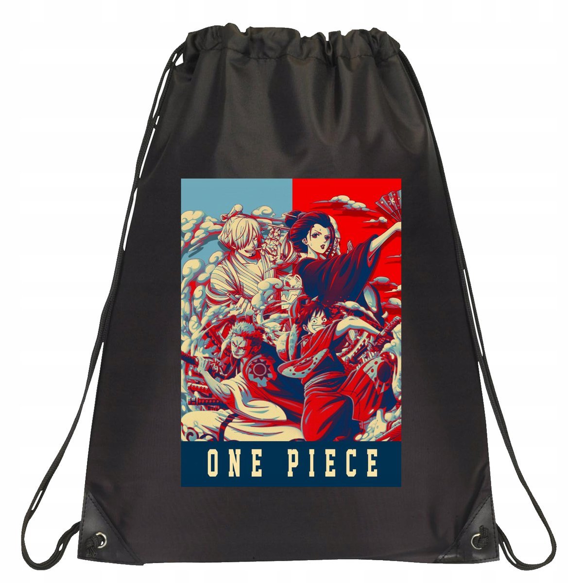 P323 PLECAK WOREK Z NADRUKIEM ONE PIECE ANIME JAKOŚĆ PREMIUM PREZENT
