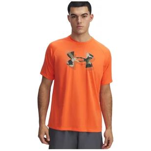 Koszulka męska Under Armour M Tech Print Fill SS Rozmiar: M / Kolor: pomarańczowy - Koszulki sportowe męskie - miniaturka - grafika 1