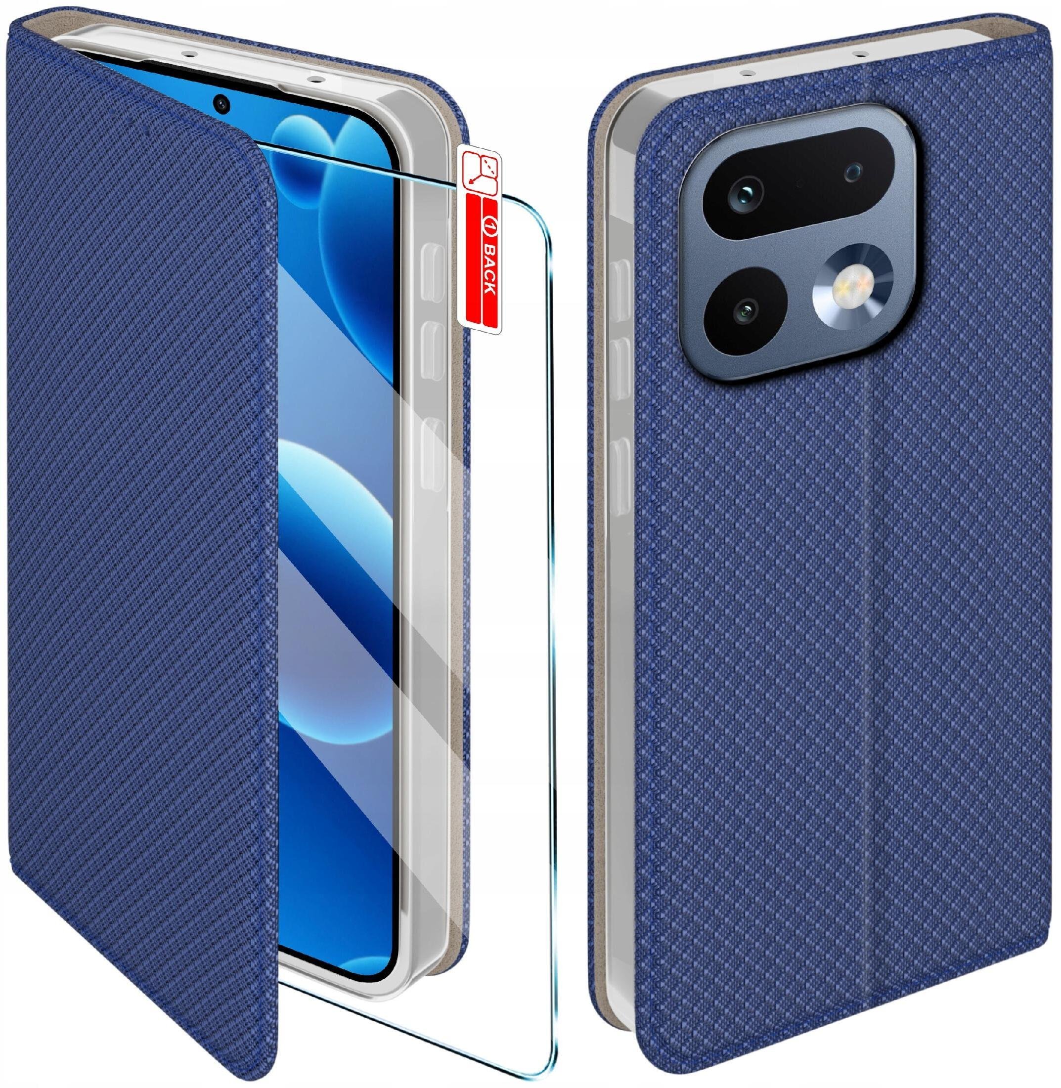 krainaGSM Etui Magnet Do Realme 16 Pro 5G Zamykane Granatowe Futerał + Szkło 9H