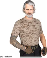 Koszulki męskie - R.E.I.S. TG-TARNUNG - T-shirt krótki rękaw Tactical Guard 100% bawełna 170-180 g/m2 dedykowana miłośnikóm militariów motocyklistów - beżowy 3XL - miniaturka - grafika 1